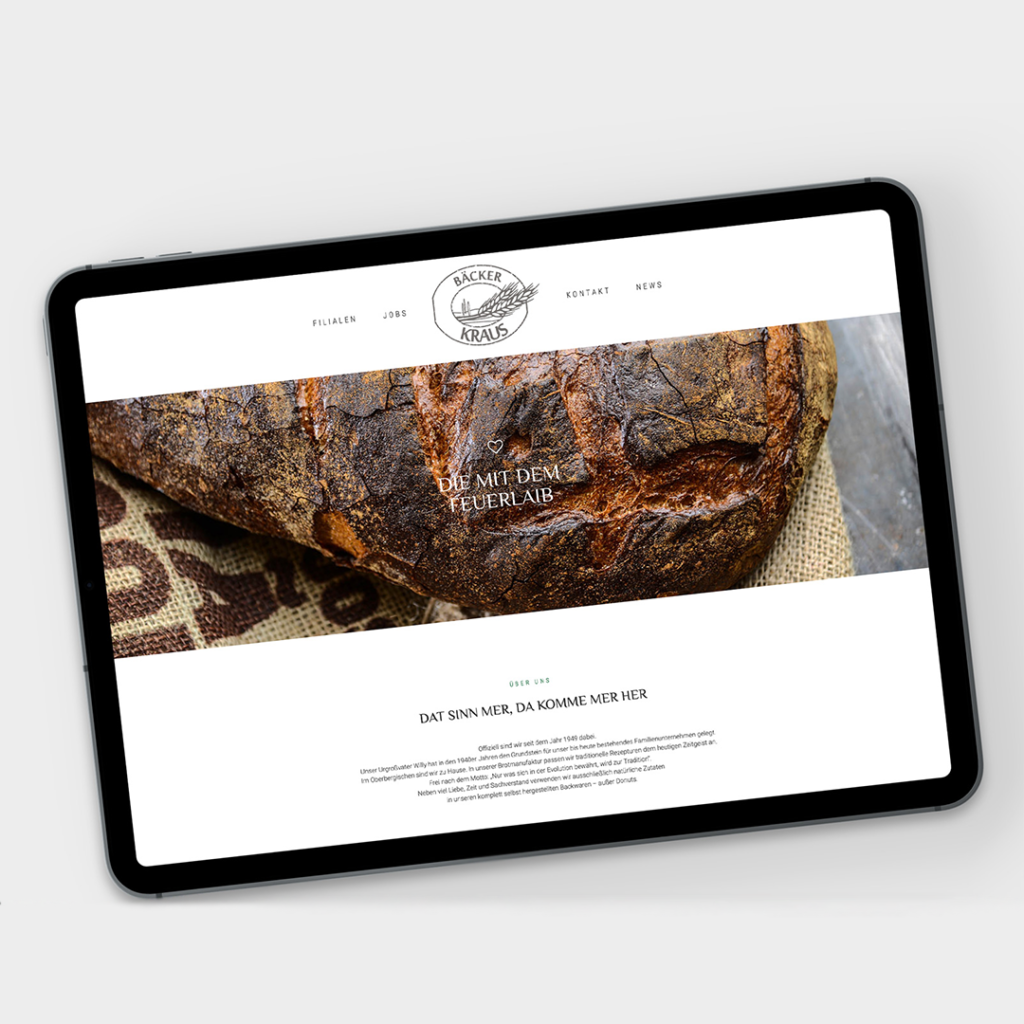 Bäckerei Kraus Website Relaunch
