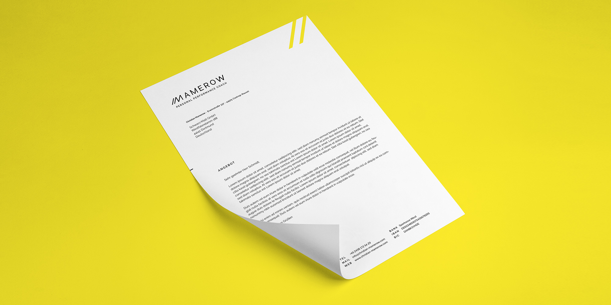 Christian Mamerow stationery