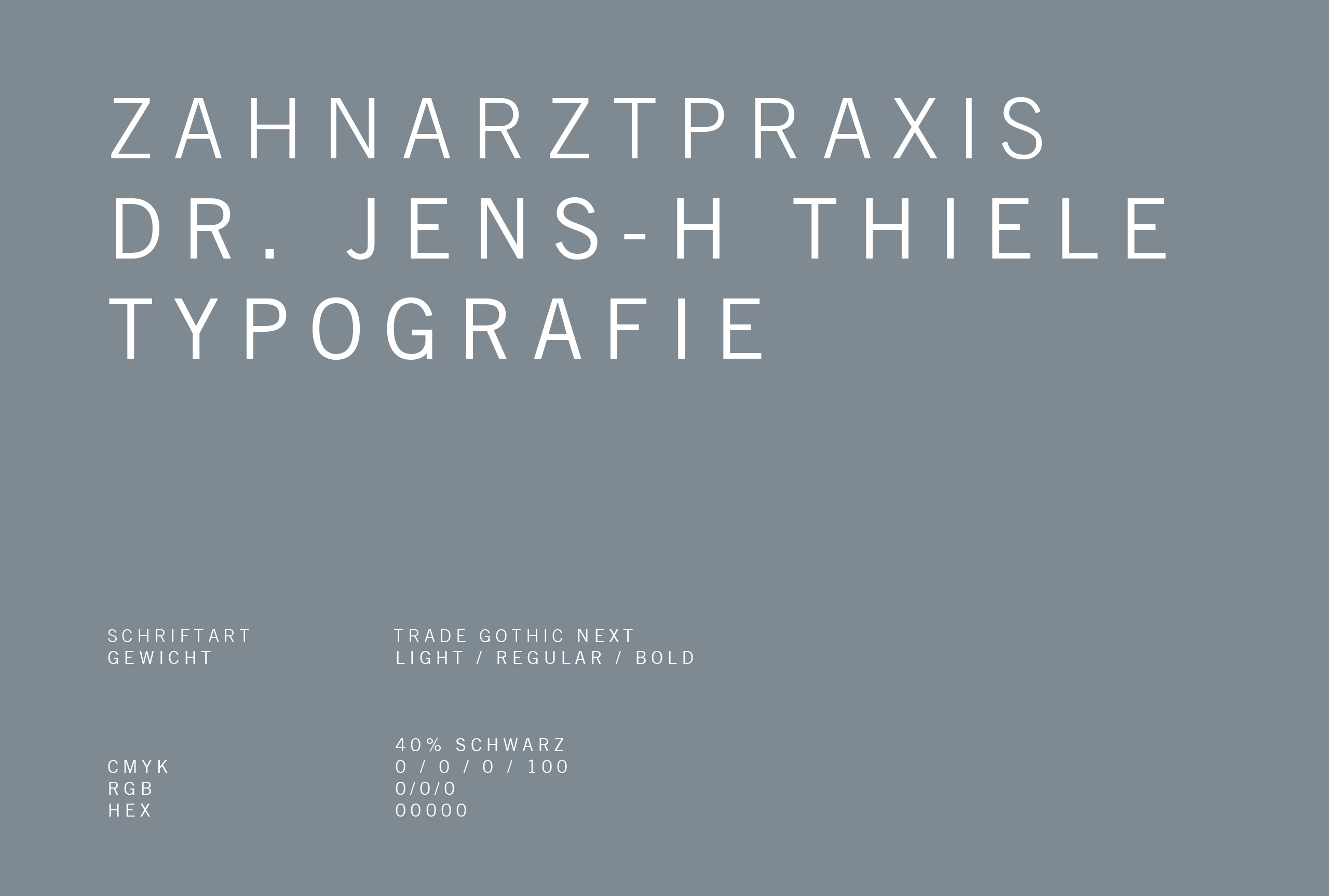 Dr. Jens-H. Thiele Typografie