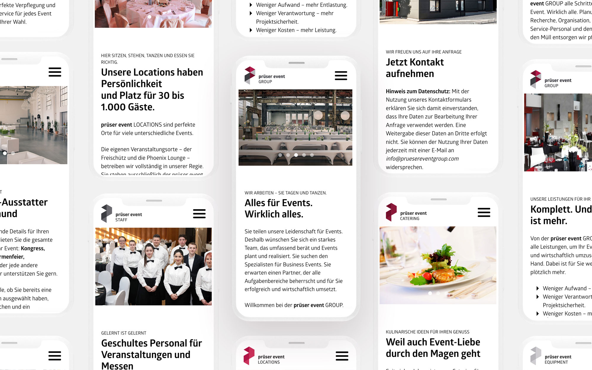 Prüser Event Group Website