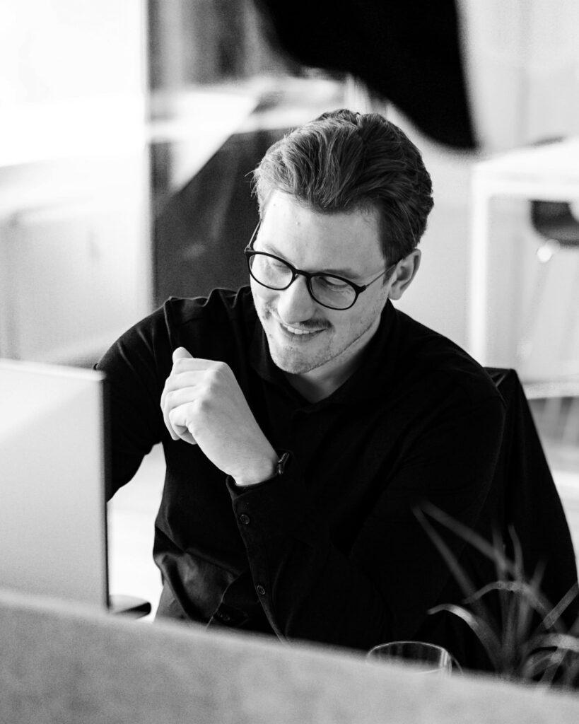 André Schirmer, Geschäftsführer der Marken- und Designagentur Schwarz+Matt in Dortmund